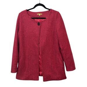 Trisha Tyler One Button Long Sleeves Jacket Size S Round Neck Outdoor Feminine